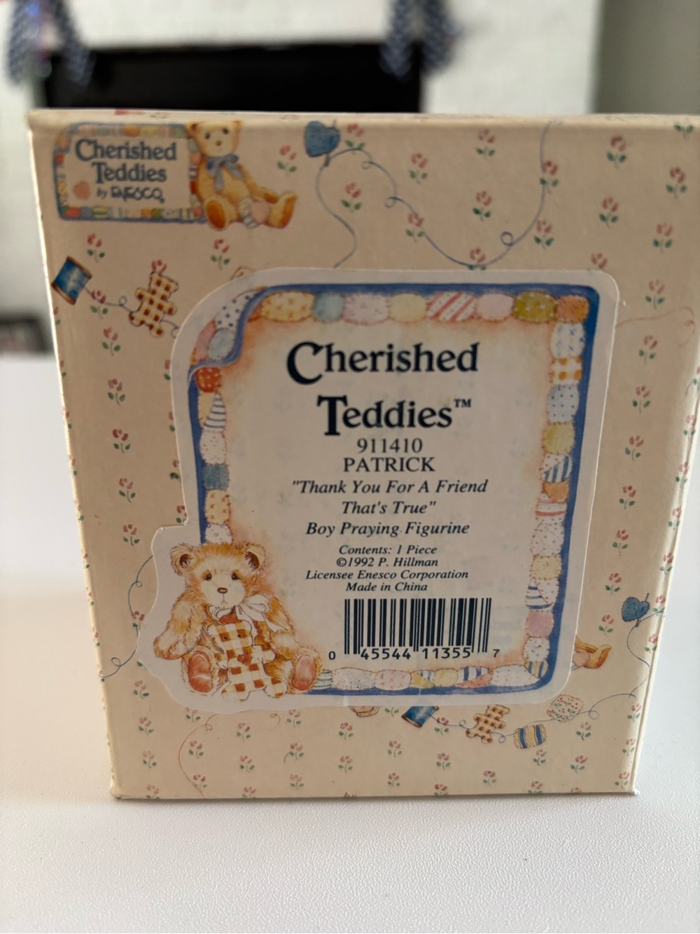 Cherished Teddies Patrick Thank you for A Friend That True Figurine 911410 - Picture 6 of 11